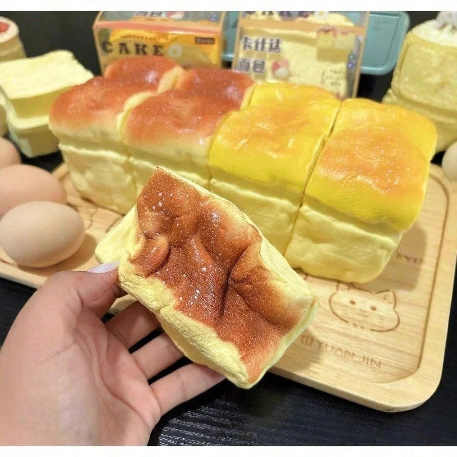 Ultimate Stress Relief Squeeze Toy, Super Soft Slow Rise Bread with Realistic Texture, Satisfying Squishy Toy for Adult Anxiety