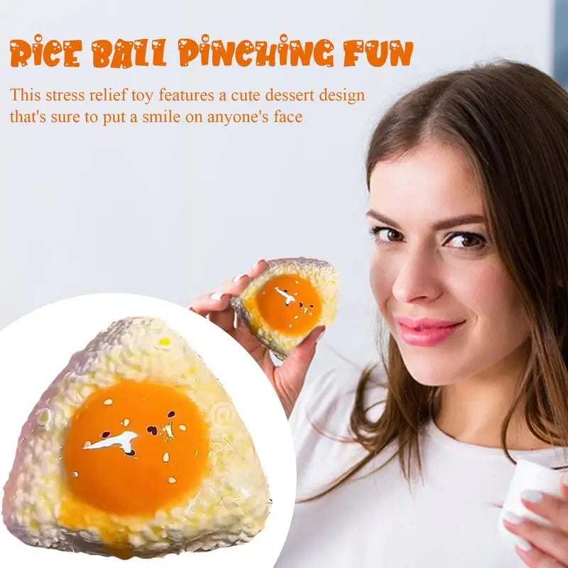 Handmade Silicone Squishys Egg Rice Ball Mochi Taba Squishys Sushi NEW Fidget Toys Relief Squeeze Toy Stress Kids Release Gift