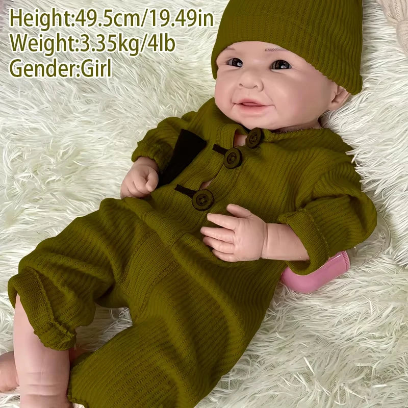 49.5cm/19.5in full body soft silicone painted reborn doll with high realism and soft touch
