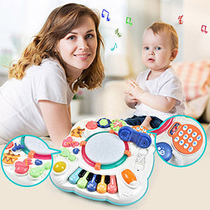 Baby & Toddler Toys - Baby Activity Learning Musical Table Toys for 6 Months- 3 Year Old - Safe,Sturdy and Fun,Boys Girls Gifts