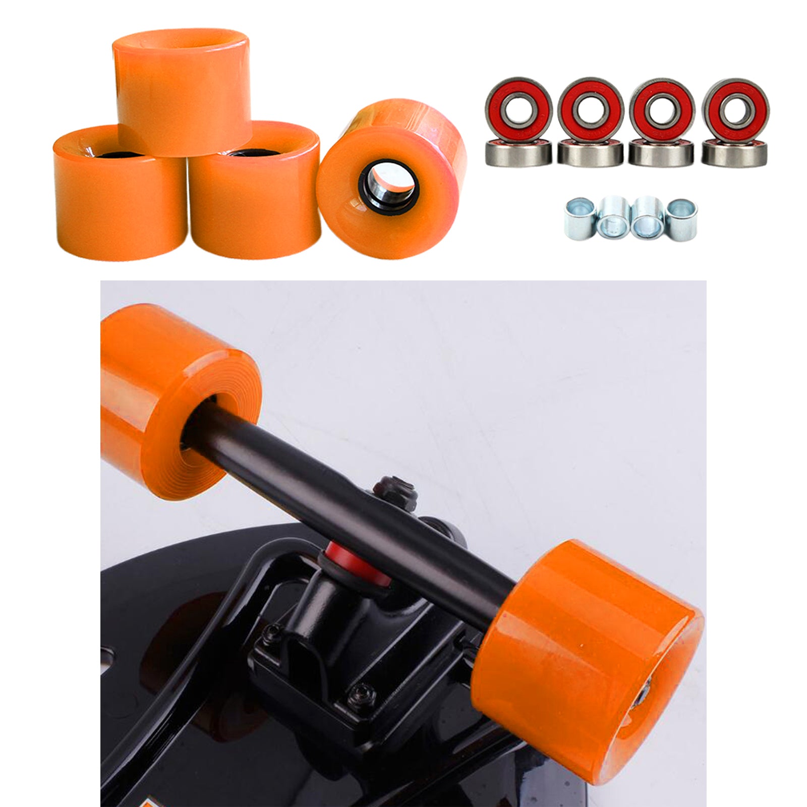 4pcs Skateboard Wheels Longboard Wheels Road Skate 78A Outdoor Skating Bearing Cruiser Wheels 60mm Cruising Street PU Wheels