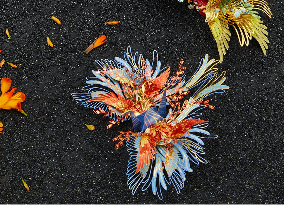 Piececool 3D Metal Puzzle-One Thousand Origami Cranes for Love Amulet Model Building Kits DIY Jigsaw Toy For Adults