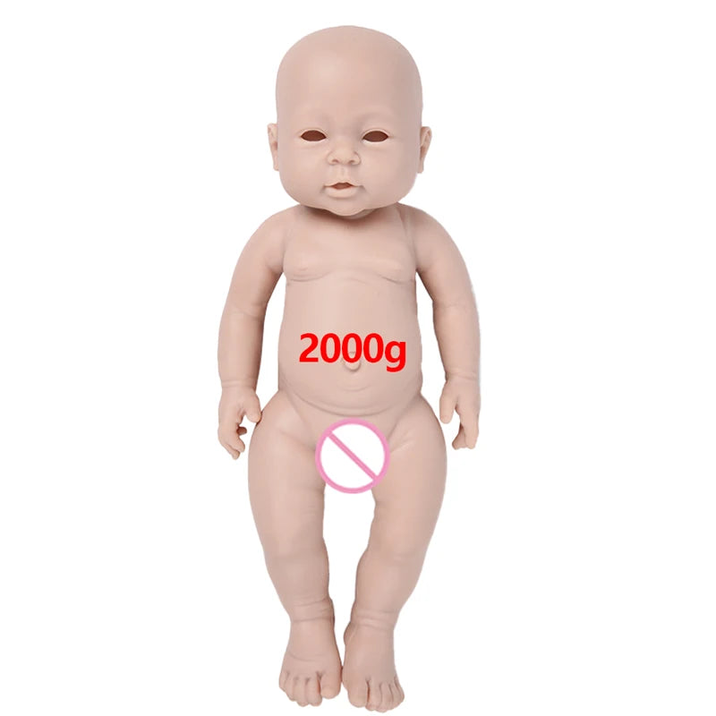 IVITA Silicone Reborn Baby Doll 3 Colors Eyes Choices Lifelike Newborn Baby Unpainted Unfinished Soft Dolls DIY Blank Toys Kit