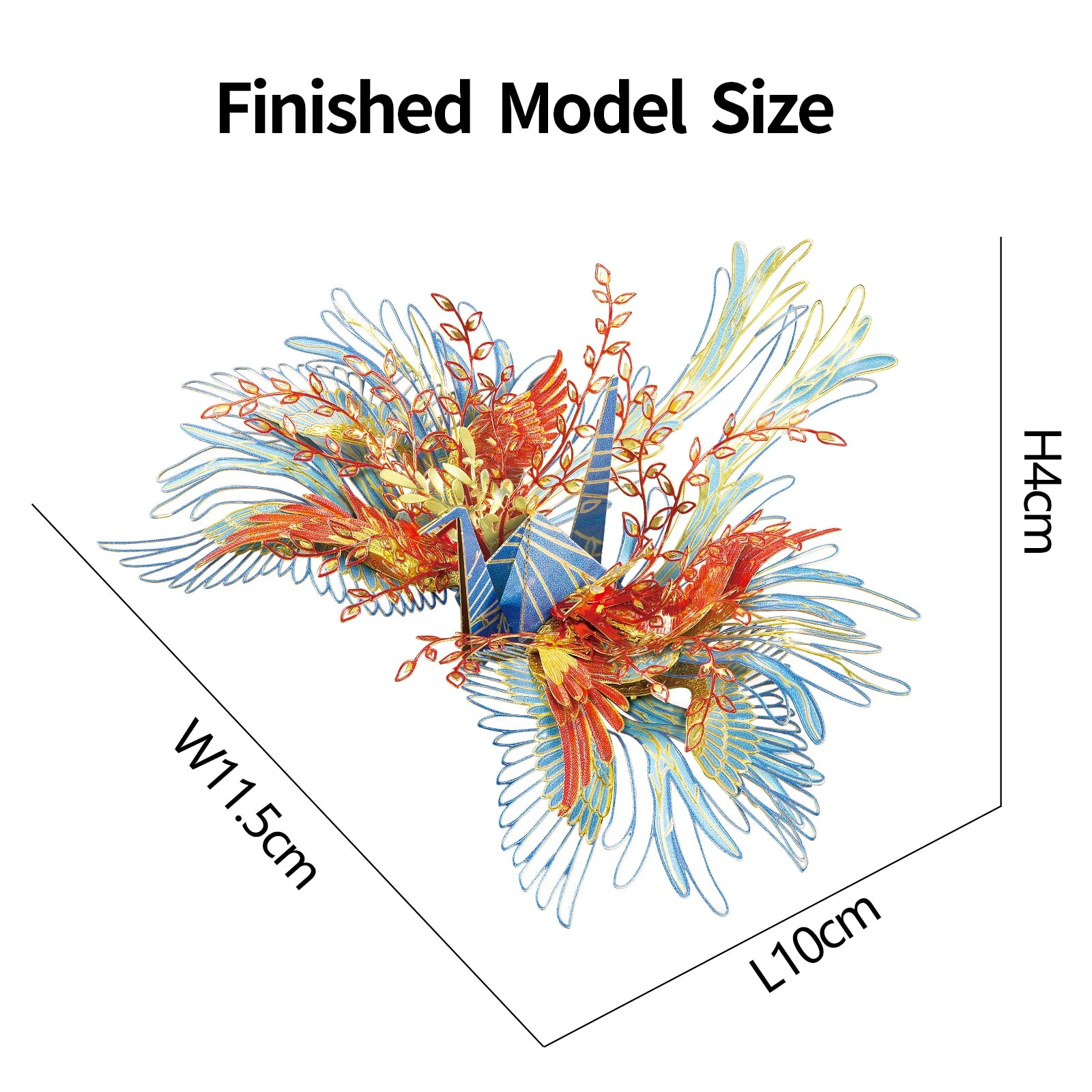 Piececool 3D Metal Puzzle-One Thousand Origami Cranes for Love Amulet Model Building Kits DIY Jigsaw Toy For Adults