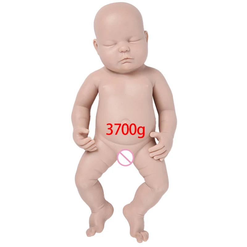 IVITA Silicone Reborn Baby Doll 3 Colors Eyes Choices Lifelike Newborn Baby Unpainted Unfinished Soft Dolls DIY Blank Toys Kit