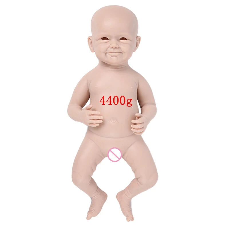 IVITA Silicone Reborn Baby Doll 3 Colors Eyes Choices Lifelike Newborn Baby Unpainted Unfinished Soft Dolls DIY Blank Toys Kit