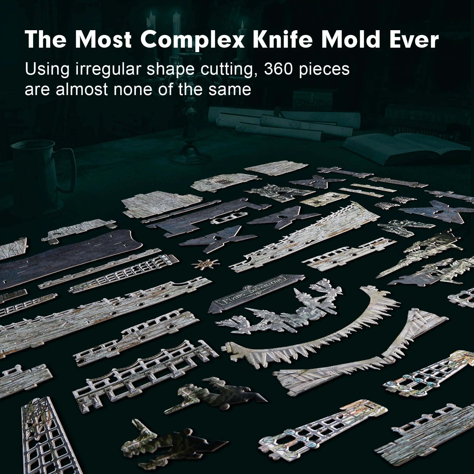 CubicFun 3D Puzzles Green LED Flying Dutchman Pirate Ship Model 360 Pieces Kits Lighting Building Ghost Sailboat Gifts for Adult