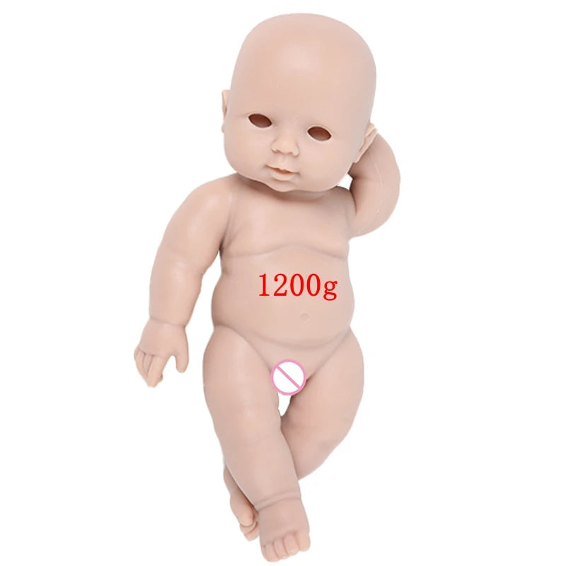 IVITA Silicone Reborn Baby Doll 3 Colors Eyes Choices Lifelike Newborn Baby Unpainted Unfinished Soft Dolls DIY Blank Toys Kit