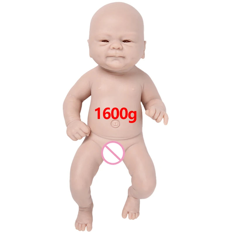 IVITA Silicone Reborn Baby Doll 3 Colors Eyes Choices Lifelike Newborn Baby Unpainted Unfinished Soft Dolls DIY Blank Toys Kit