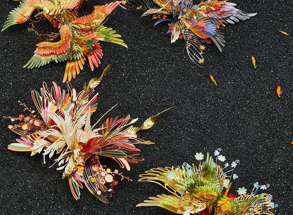 Piececool 3D Metal Puzzle-One Thousand Origami Cranes for Love Amulet Model Building Kits DIY Jigsaw Toy For Adults