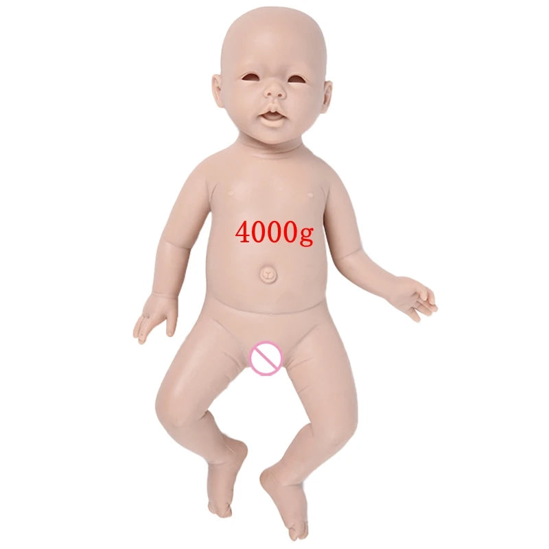 IVITA Silicone Reborn Baby Doll 3 Colors Eyes Choices Lifelike Newborn Baby Unpainted Unfinished Soft Dolls DIY Blank Toys Kit