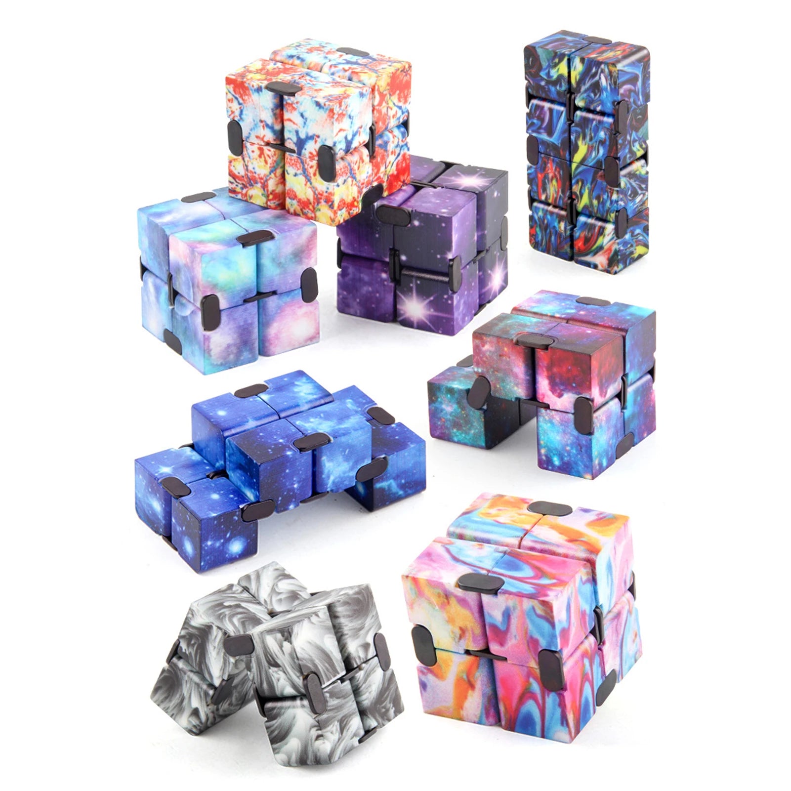 Fidgets Toy Autism Anti Stress Relief Creative Infinite Cube Magic Cube Office Flip Cubic Puzzle Stop Stress Reliever Autism Toy