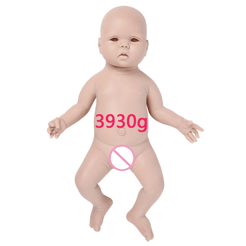 IVITA Silicone Reborn Baby Doll 3 Colors Eyes Choices Lifelike Newborn Baby Unpainted Unfinished Soft Dolls DIY Blank Toys Kit