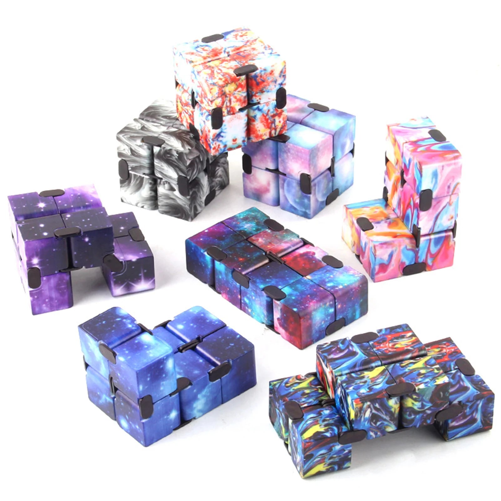 Fidgets Toy Autism Anti Stress Relief Creative Infinite Cube Magic Cube Office Flip Cubic Puzzle Stop Stress Reliever Autism Toy