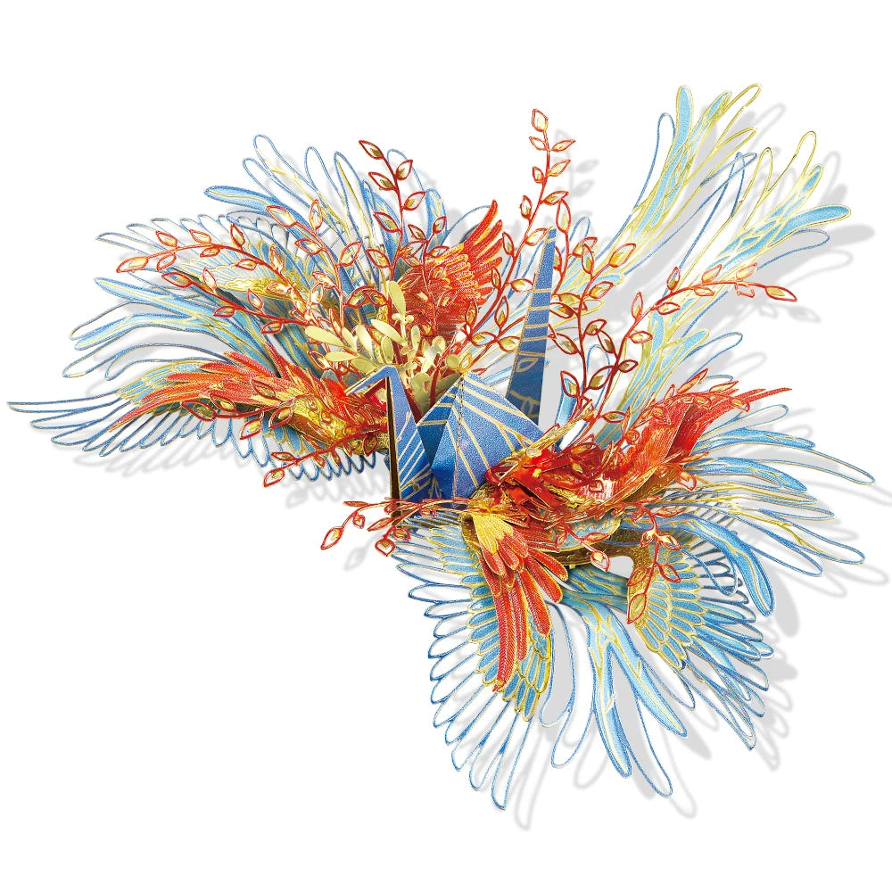 Piececool 3D Metal Puzzle-One Thousand Origami Cranes for Love Amulet Model Building Kits DIY Jigsaw Toy For Adults