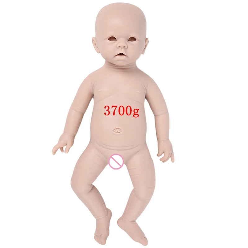 IVITA Silicone Reborn Baby Doll 3 Colors Eyes Choices Lifelike Newborn Baby Unpainted Unfinished Soft Dolls DIY Blank Toys Kit