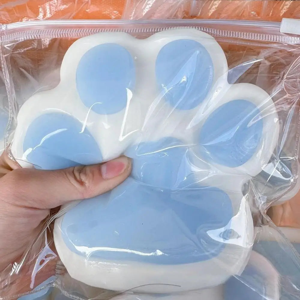 Cat Paw Squishys Fidget Toy Cute Plush Cat Paw Silicone Slow Rebound Pinch Decompressions Toy Stress Release Vent Toy
