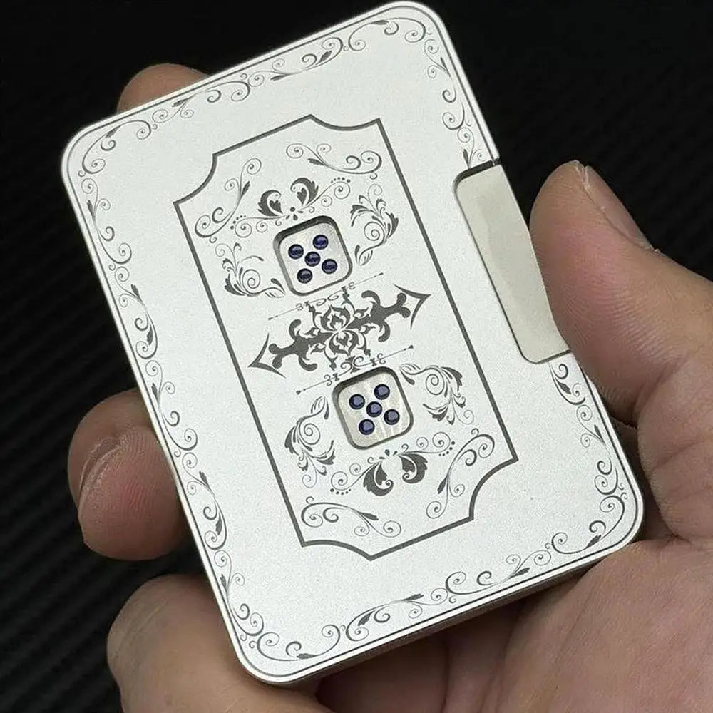 3D Mechanical Dice Fidget Toy Aluminum Alloy Stress Relief Dice Spinner Toys Portable Finger Press Card Dice Stress Relief Toys