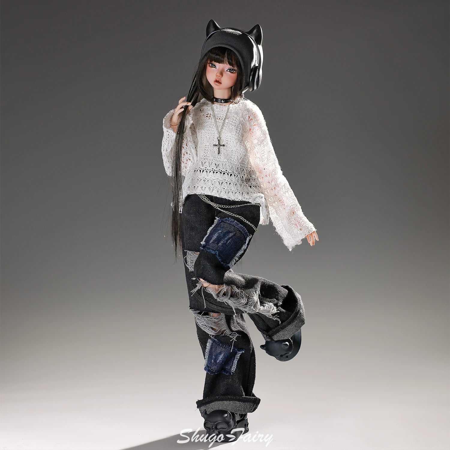 Lena F Bjd Doll 1/4 Bariy Body Lazy Pure Modern Street Daily Outfit Toys Korean Cool Music Producer Resin Shugafairy Full Set