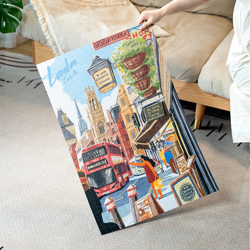 Robotime rolife 1000 Piece Jigsaw Puzzle Home Decor Adults Puzzle Games Family Fun Puzzles Educational Toys for Kids