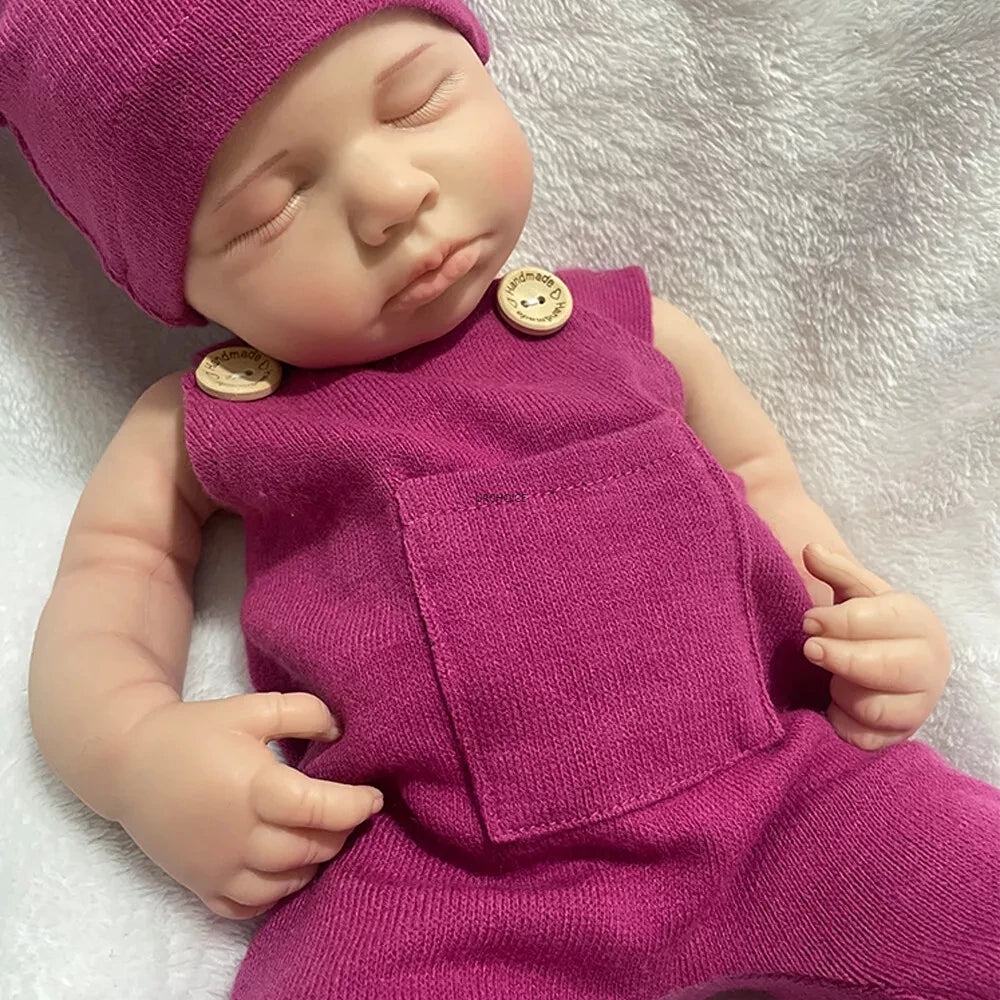 Artistic 20Inch Loulou Full Soft Silicone Reborn Baby Girl Lifelike Skin & Handmade Details Doll for Display Collectible Gift