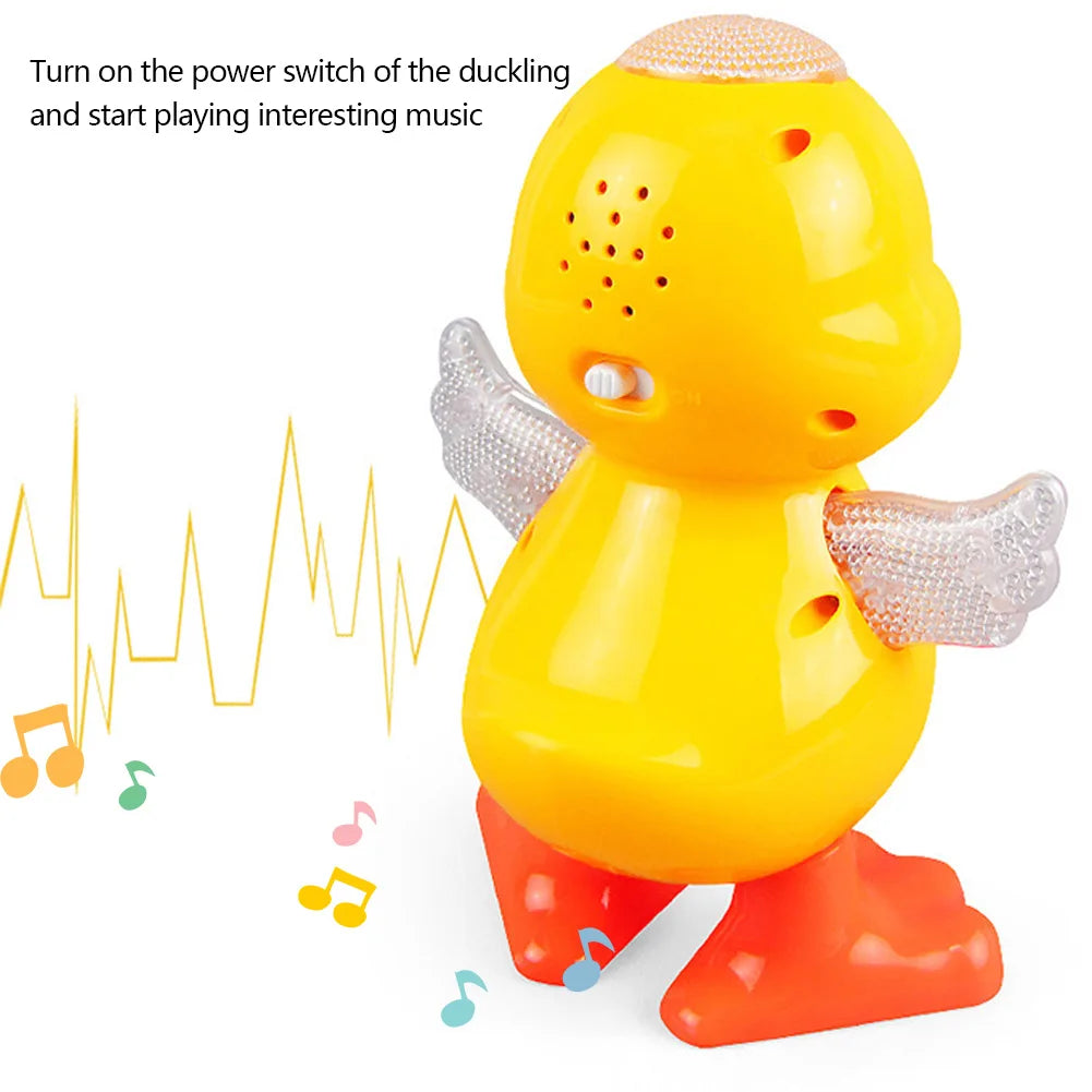 Electric Dancing Duck with Music & Lights Baby Musical Duck Toy Interactive Baby Duck Toy for 1 + Year Old Toddler Boys Girls