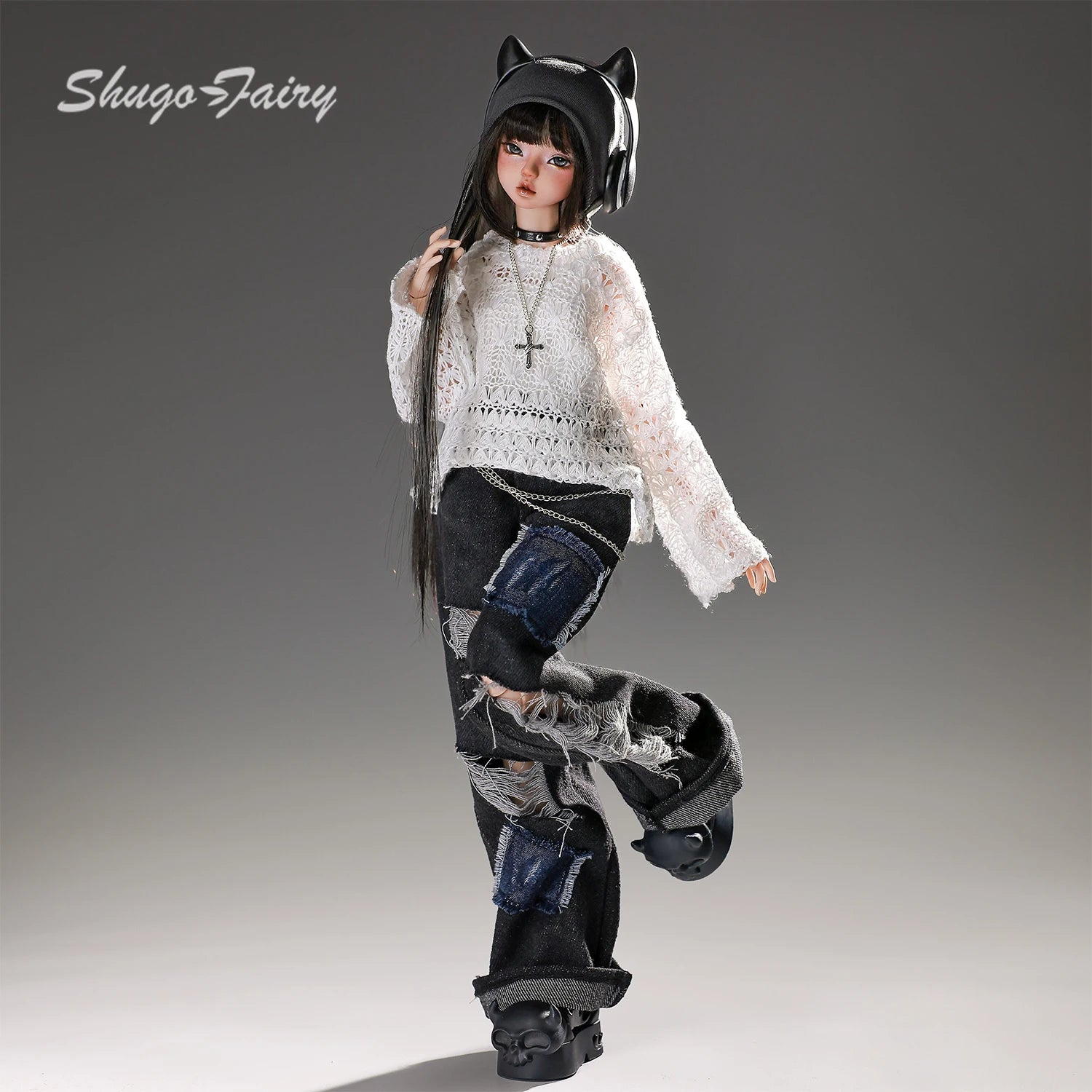 Lena F Bjd Doll 1/4 Bariy Body Lazy Pure Modern Street Daily Outfit Toys Korean Cool Music Producer Resin Shugafairy Full Set