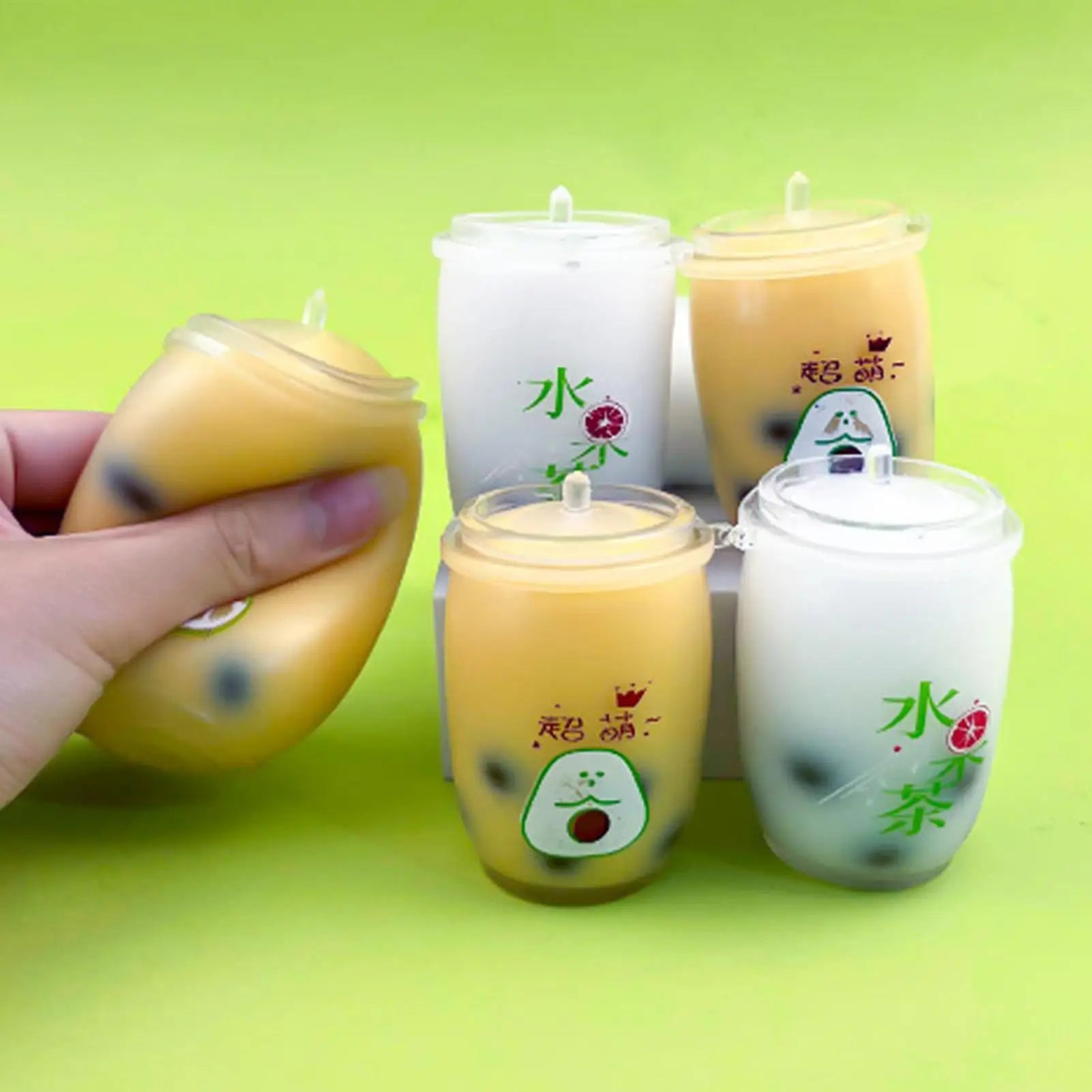 Milk Tea Cup Toy Drinks Sensory Toy Grab And Snap Hand Toy Sensory Stress Squeeze Toy Party Favor For Kids
