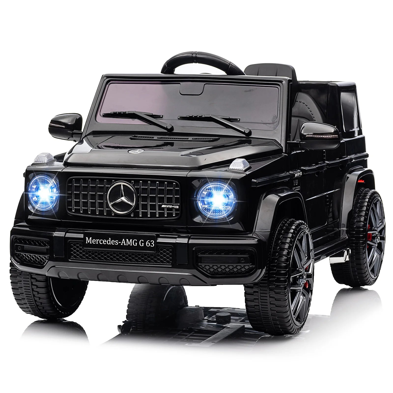 Electric Car for Kids 12V Ride on Toy Remote Control Wheels Suspension Safety Lock LED Light Music MP3 USB Bluetooth 3-8 Years