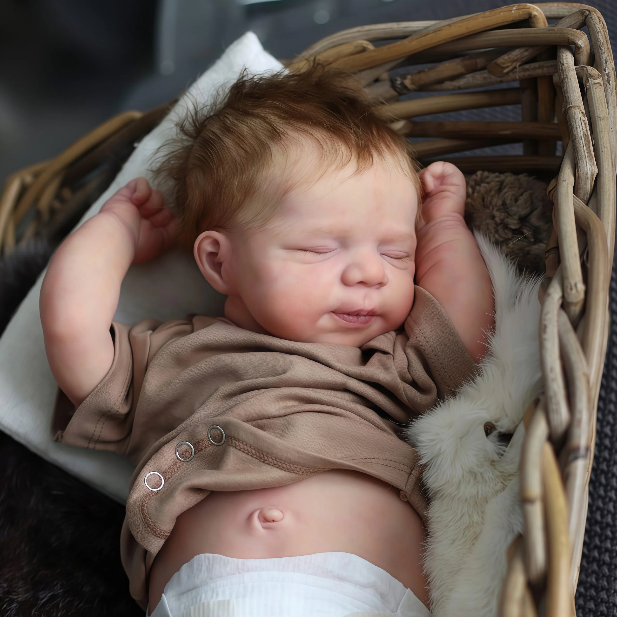 Risbecko 48cm Reborn Doll Baby Full Silicone Vinyl Girl Body -19 inch 3D Painted Skin Realistic Touch Doll Toy Christmas Gift