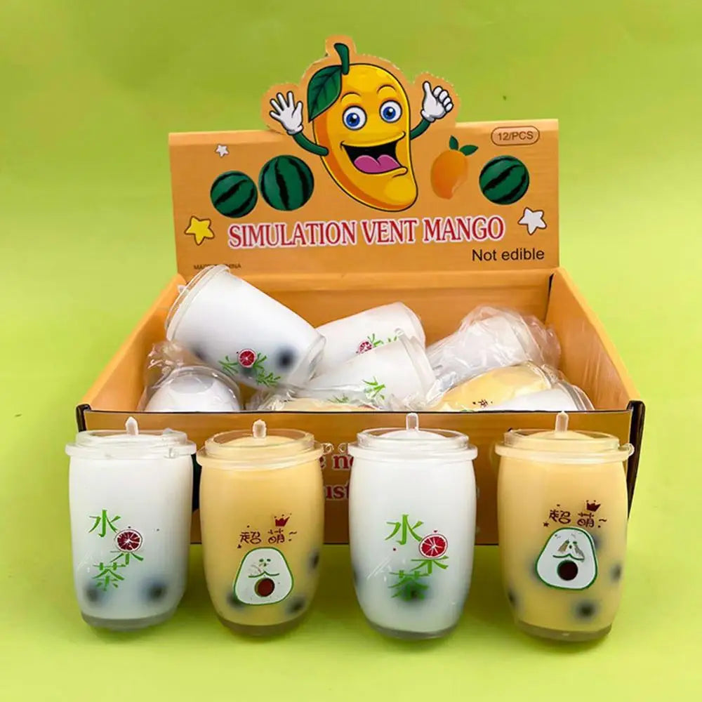 Milk Tea Cup Toy Drinks Sensory Toy Grab And Snap Hand Toy Sensory Stress Squeeze Toy Party Favor For Kids