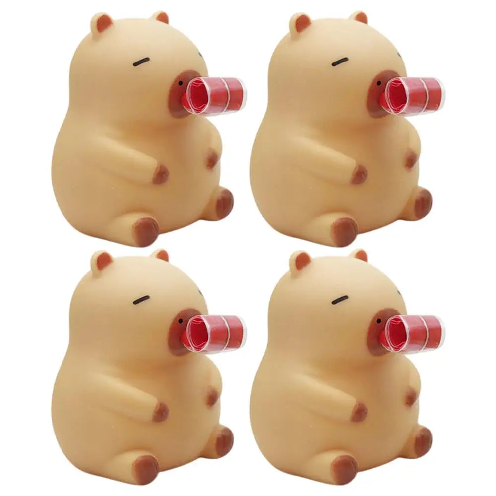 4pcs capybara squeeze toy sticking out tongue capybara Squish Toy Funny  Tongue Sticking Out Capybara Sensory Stress relief toys