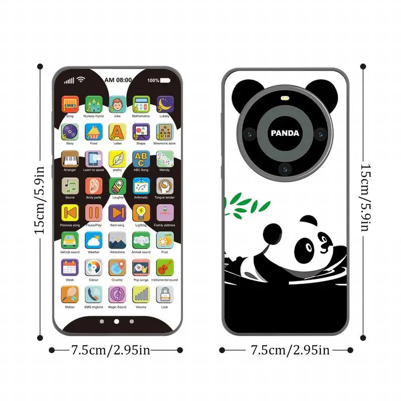 Kids Toy Smartphone Early Mobile Phone With Light Touch Screen Phone Rechargeable 10000 Functions Educational Content For Boys