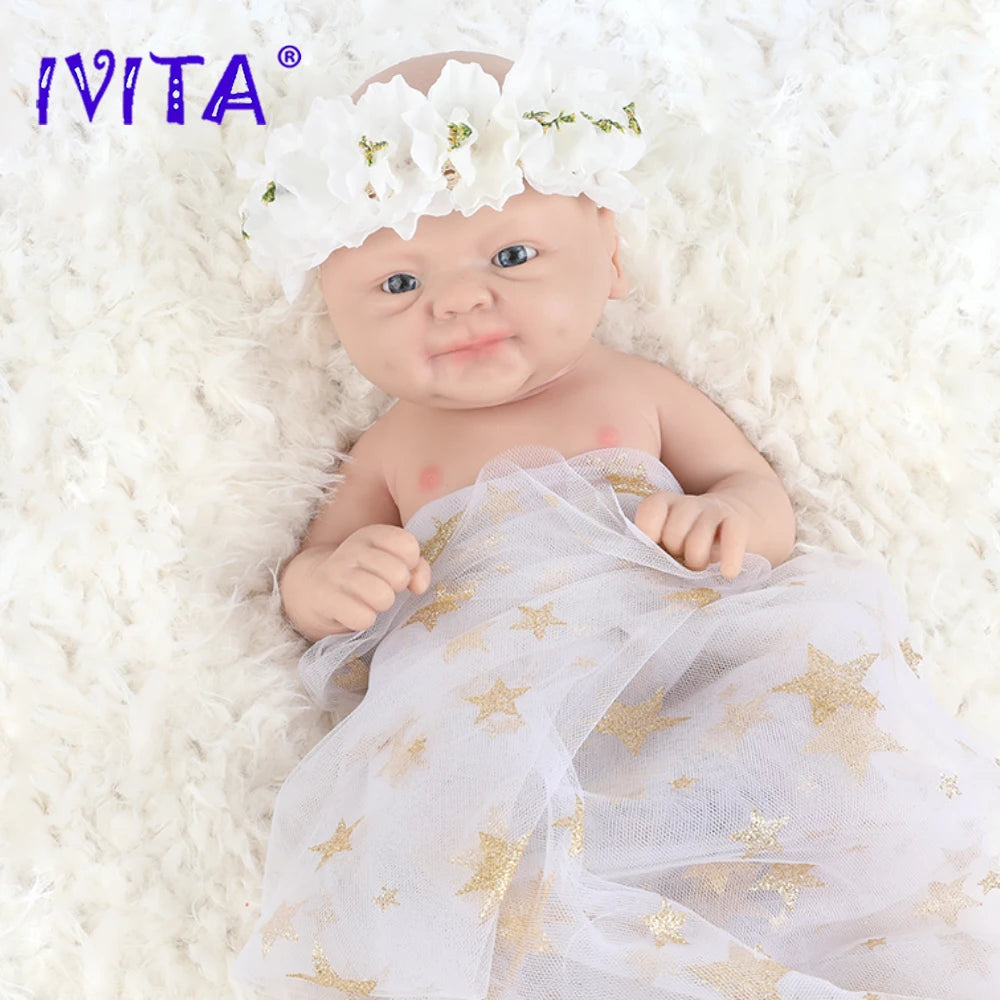 IVITA 14" 1.5kg Full Body Silicone Reborn Doll "coco" Girl Dolls Realistic Baby DIY Blank Soft Children Bebe Lifelike Toys