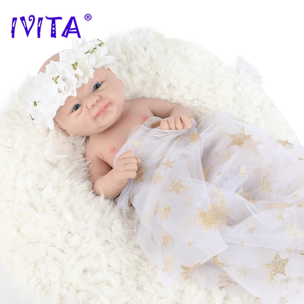 IVITA 14" 1.5kg Full Body Silicone Reborn Doll "coco" Girl Dolls Realistic Baby DIY Blank Soft Children Bebe Lifelike Toys