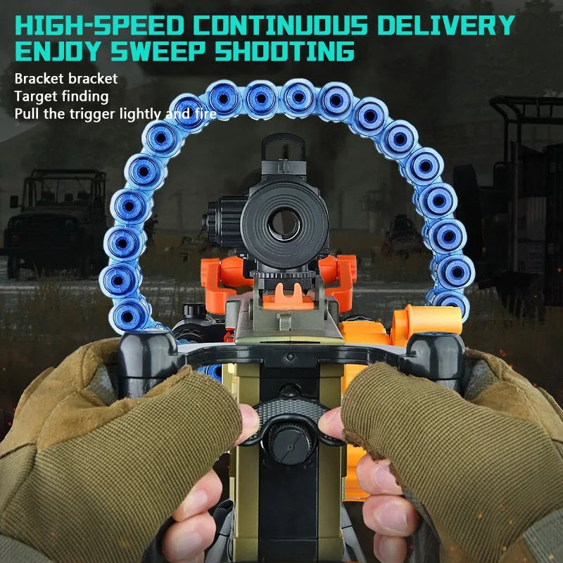 M2 Heavy Machine Gun Toy, Manual/electric Function, Simulation Soft Bullet Gun, Outdoor Shooting Toy