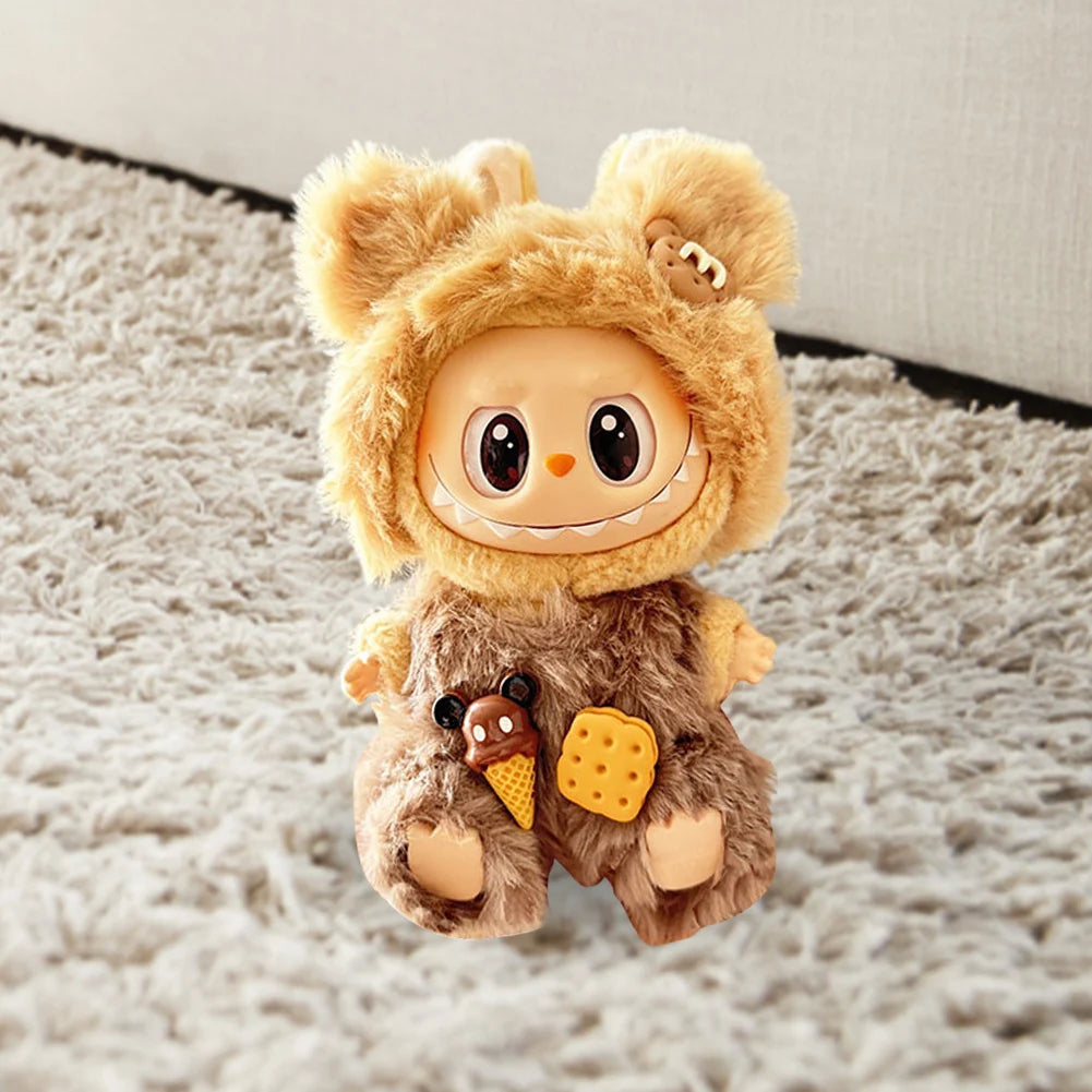 Labubu Plush Doll Clothes Plush Doll Changing Clothes Dolll Clothes Suit Cartoon Cute Clothes Dolls Accessories Christmas Gift