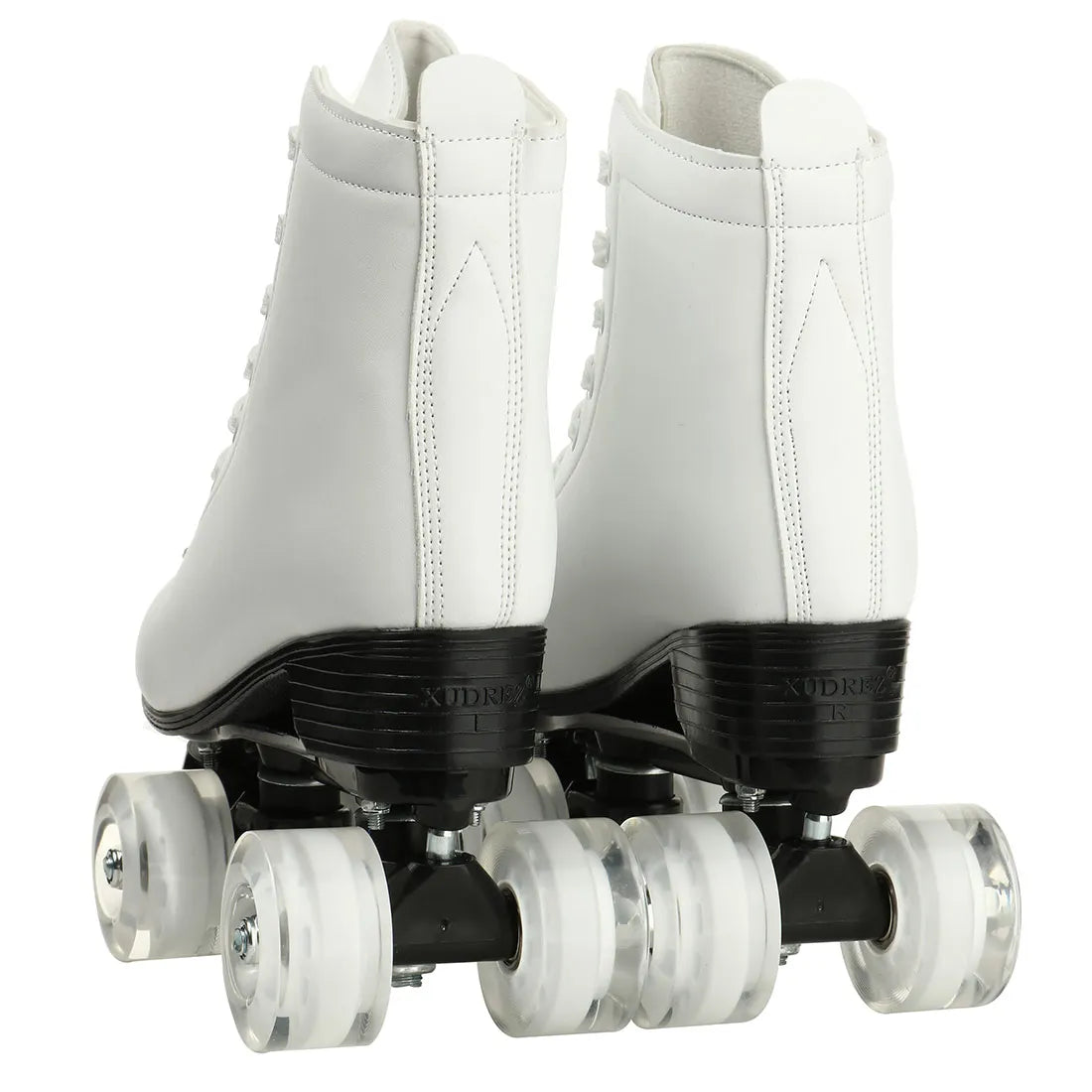 Double Row Roller Skate Shoes Flashing 4 Wheels Skates Size 37 38 39 40 41 Women Men Beginner Outdoor Skating Quad Sneakers Gift
