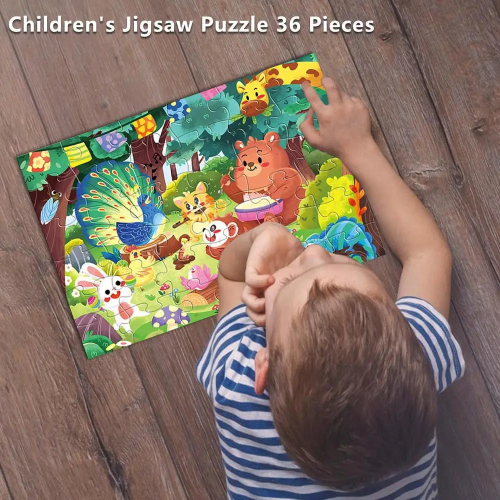 Dinosaurs Puzzles For Kids 36 Piece Creative Fun Floor Puzzles Early Educational Learning Toy For Above 3 Years Kids Boys Girls