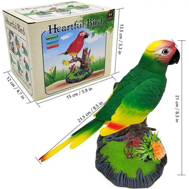 Talking Bird Toy Vocal Robot Birds Toy Electronic Parrot Sensor Realistic Toy For Boys Girls Kid Adults For Home Kids Room Desk