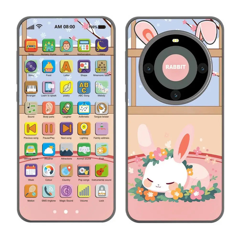 Kids Toy Smartphone Early Mobile Phone With Light Touch Screen Phone Rechargeable 10000 Functions Educational Content For Boys