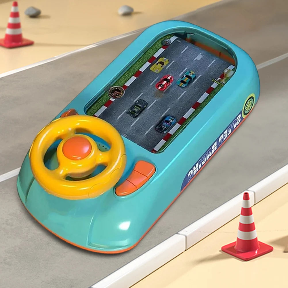 Driving Simulator with Music & Vehicle Sound Effects Interactive Simulation Driving Steering Wheel Toy Car Racing Adventure Game