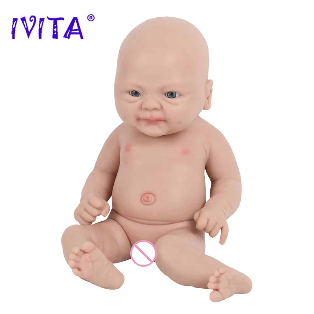 IVITA 14" 1.5kg Full Body Silicone Reborn Doll "coco" Girl Dolls Realistic Baby DIY Blank Soft Children Bebe Lifelike Toys