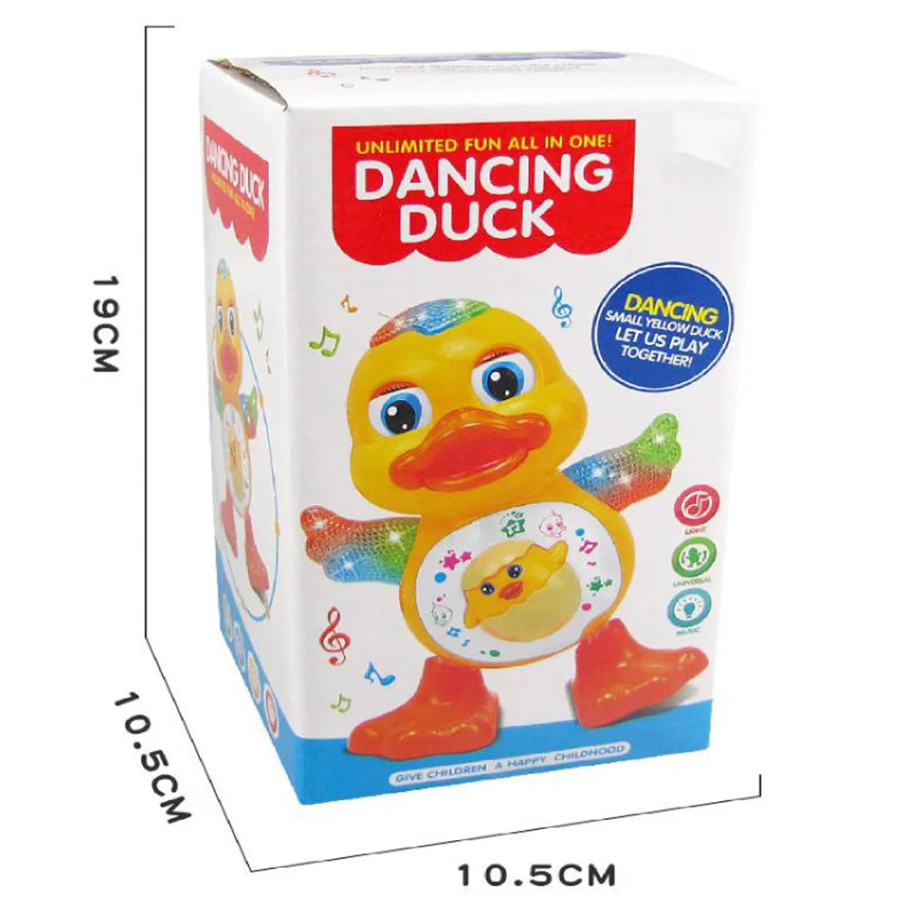 Electric Dancing Duck with Music & Lights Baby Musical Duck Toy Interactive Baby Duck Toy for 1 + Year Old Toddler Boys Girls