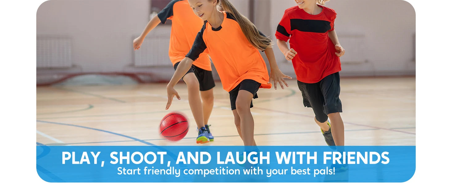 JOYFY 6 PCS Mini Basketballs 5 inches Colorful Small Ball for Basketball Hoop Inflatable Rubber Ball Toys for Toddlers Gift