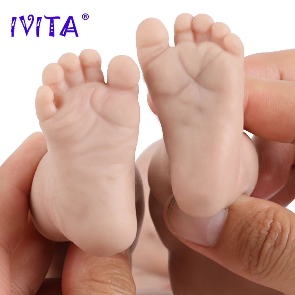 IVITA 14" 1.5kg Full Body Silicone Reborn Doll "coco" Girl Dolls Realistic Baby DIY Blank Soft Children Bebe Lifelike Toys