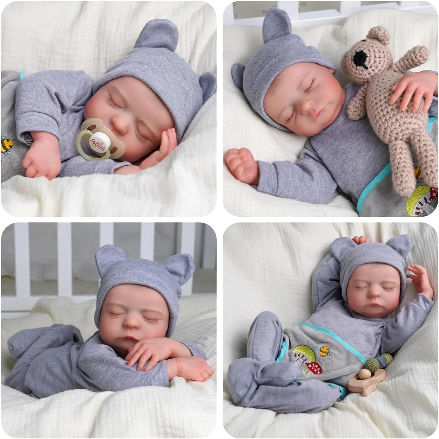 Lifelike Reborn Baby Dolls  17 Inch Realistic Newborn Baby Dolls Anatomically Correct Real Life Baby Dolls Full Vinyl Body