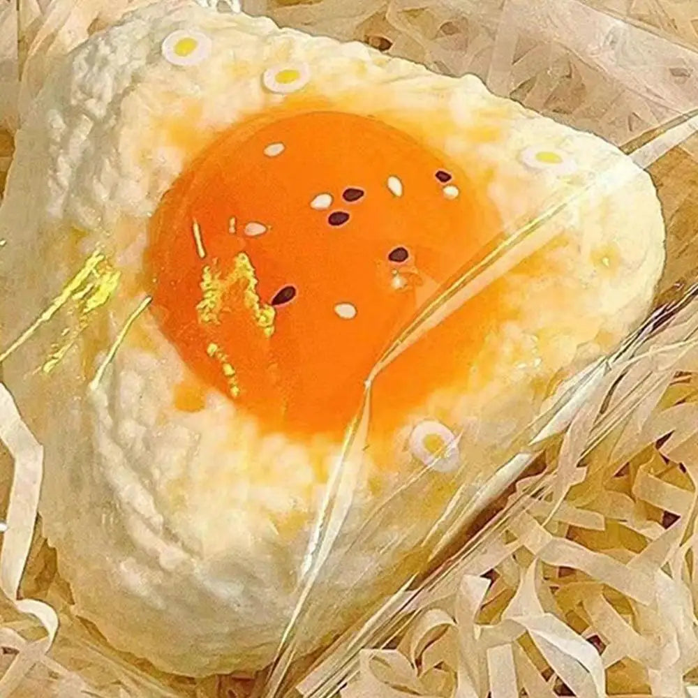 Handmade Silicone Squishys Egg Rice Ball Mochi Taba Squishys Sushi NEW Fidget Toys Relief Squeeze Toy Stress Kids Release Gift
