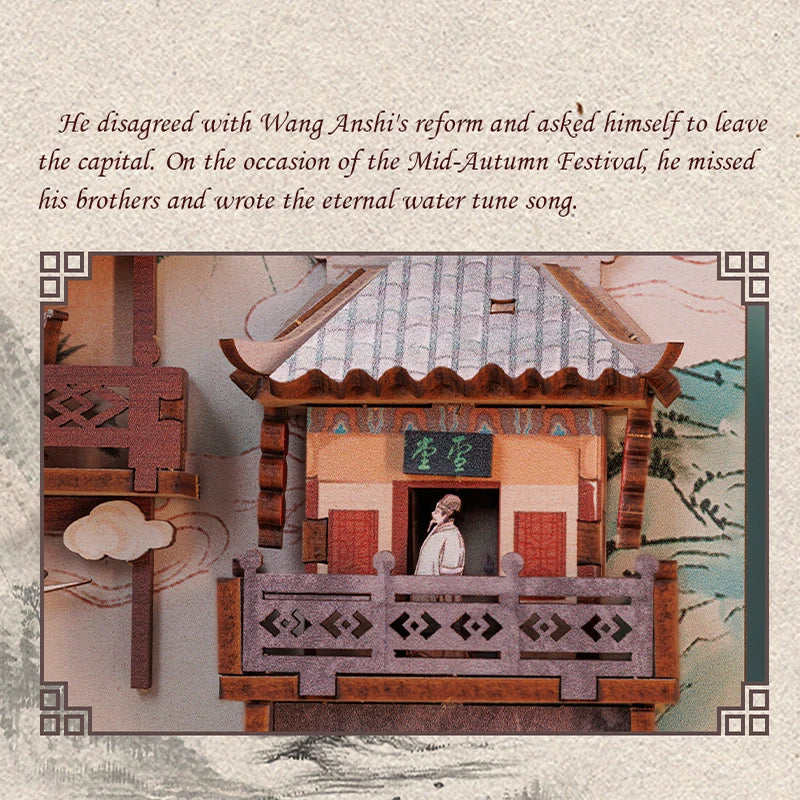 CUTEBEE Wooden Dollhouse Kit Miniature Doll House Kits Booknook Bookshelf Book Nook with Dust Cover Bookends Christmas Gift