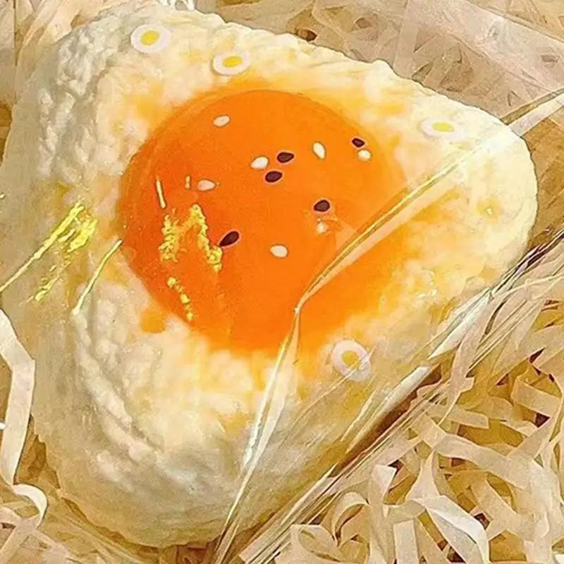 Handmade Silicone Squishys Egg Rice Ball Mochi Taba Squishys Sushi NEW Fidget Toys Relief Squeeze Toy Stress Kids Release Gift